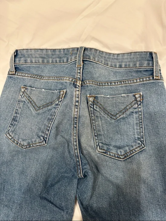 Derek Lam denim blue Distressed Patchwork Bootcut Jeans - Picture 4 of 6